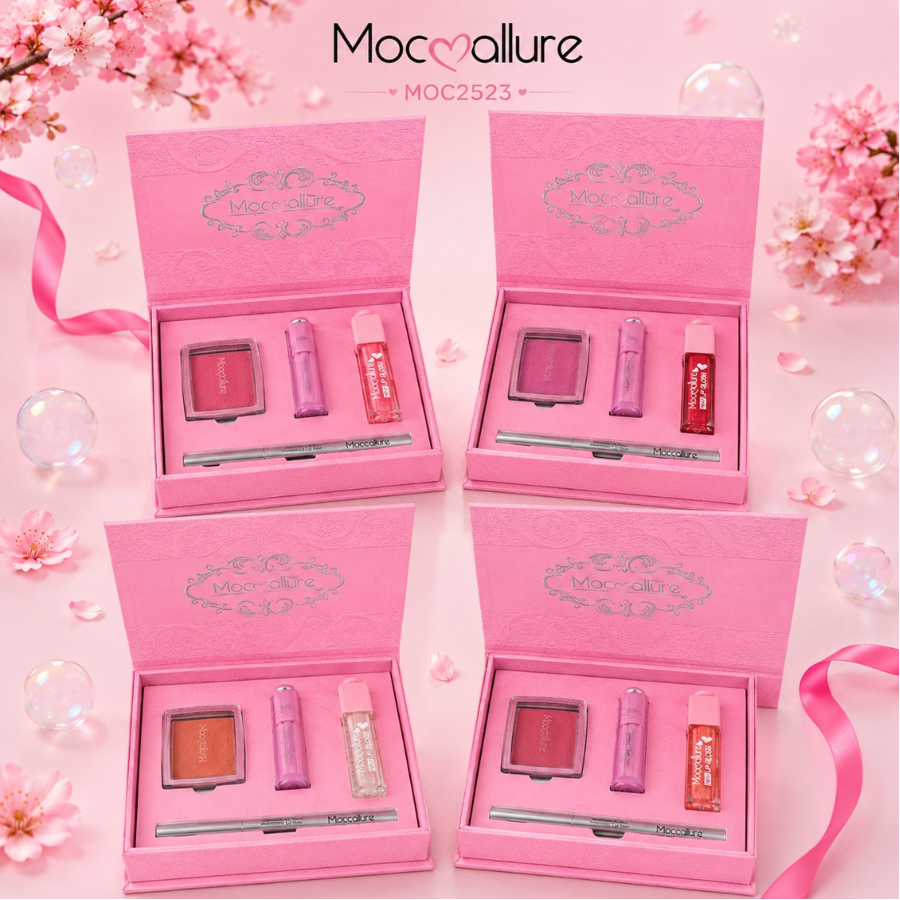 Set de Maquillaje Mocoallure Lip balm & Cheek Luxe | 4 Piezas