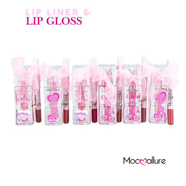 Set de Labios Mocoallure Princess | Lip Oil & Delineador de Corazón