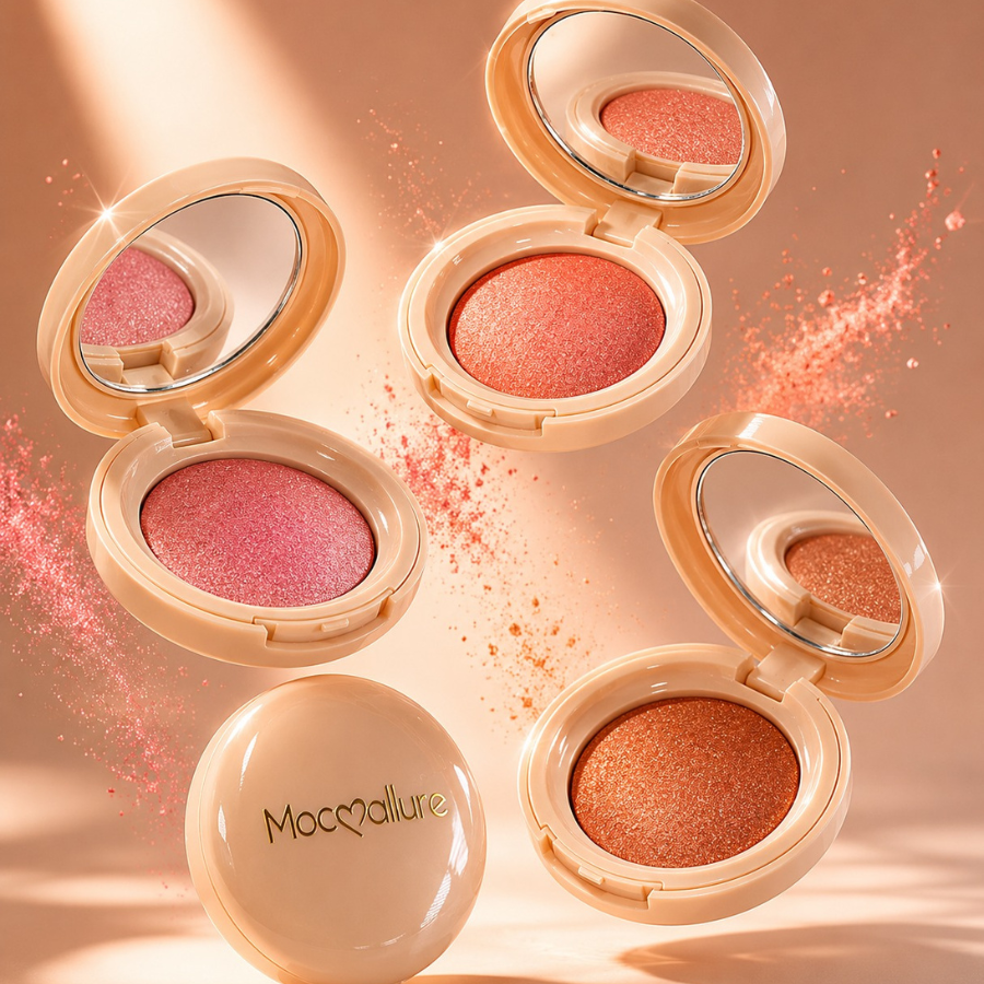 Rubor Alto brillo en polvo compacto Mocoallure
