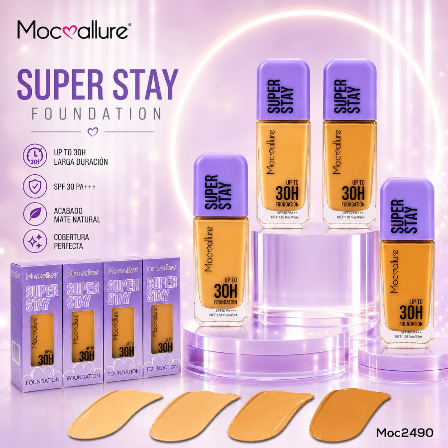 Base de Maquillaje Larga Duración 30H Mocallure Super Stay – Formato de Viaje