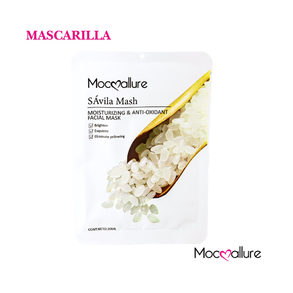 Mascarilla Facial de Arroz SÁvila Mash 6pzas