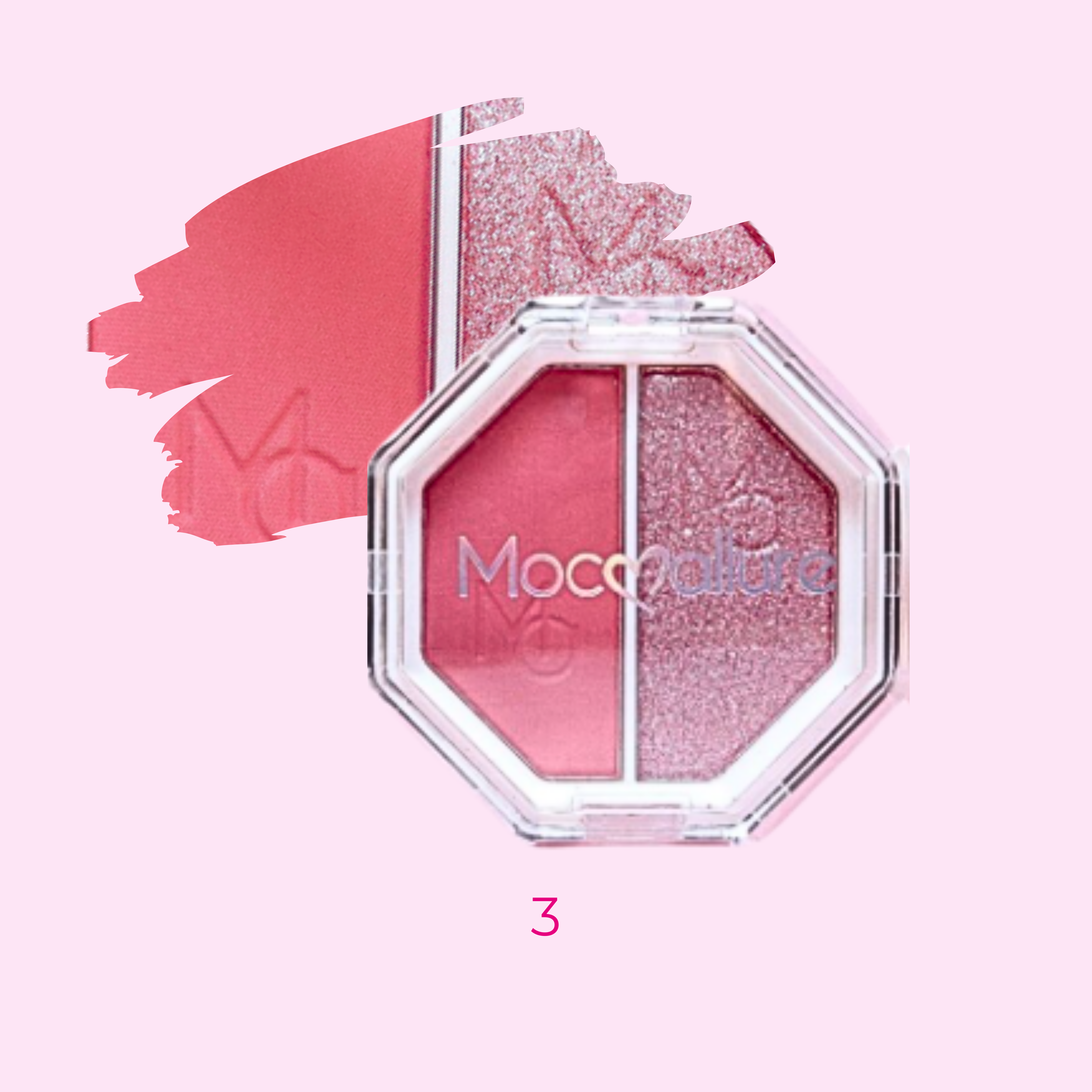 Rubor e iluminador. 2 en 1. Mocoallure