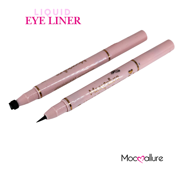 Delineador Líquido Mocoallure Lines Smooth y sello de corazón| Negro Mate y Waterproof
