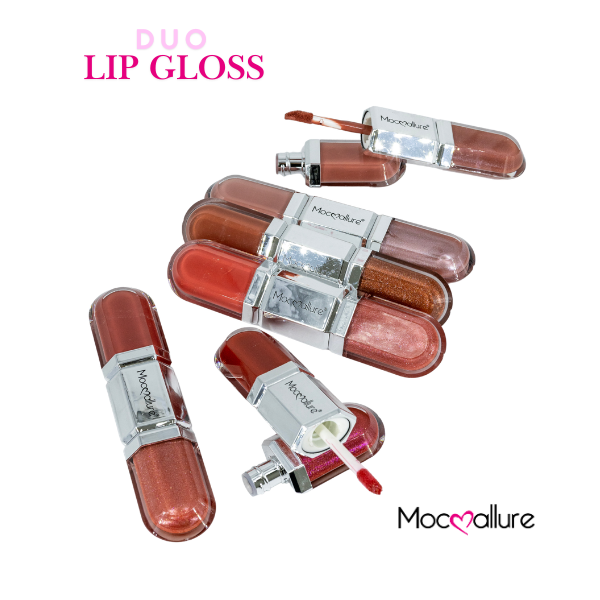 Gloss de Labios Dúo Mocoallure 2 en 1 | Acabado 3D y 6 Tonos