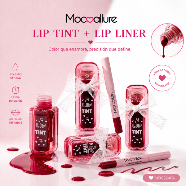 Set Labios Mocoallure Cute Girl | Tinta Water Lip Tint & Delineador