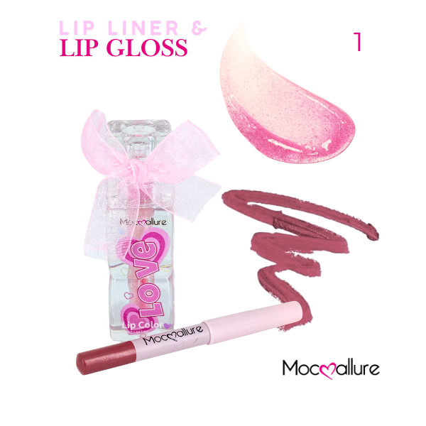Set de Labios Mocoallure Princess | Lip Oil & Delineador de Corazón