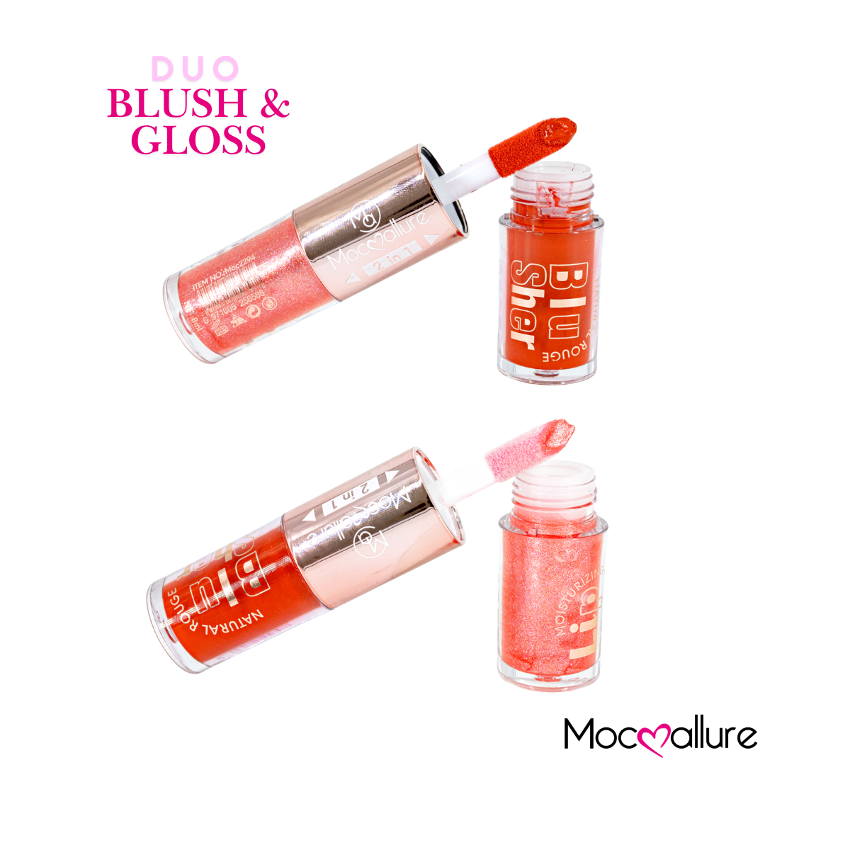 Gloss con destellos y Rubor Líquido 2 en 1