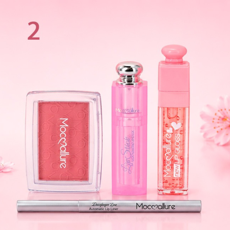 Set de Maquillaje Mocoallure Lip balm & Cheek Luxe | 4 Piezas