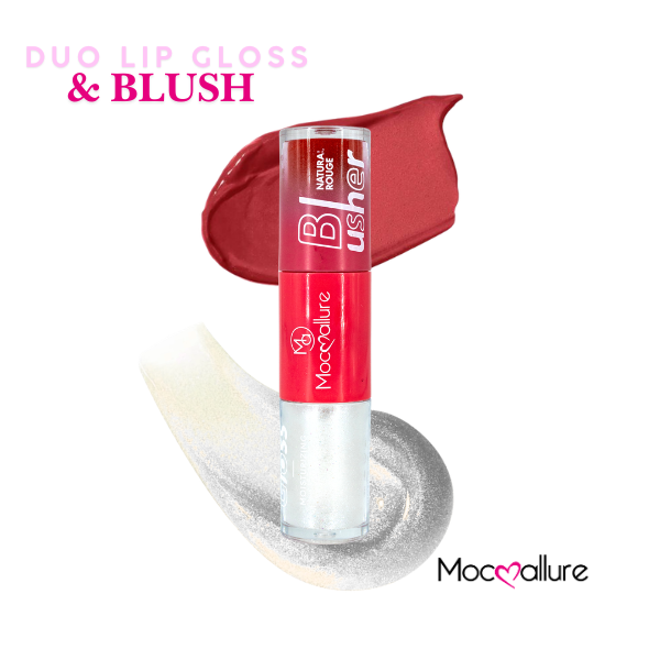 Brillo labial y blush líquido