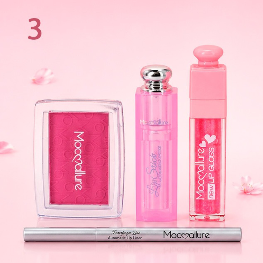 Set de Maquillaje Mocoallure Lip balm & Cheek Luxe | 4 Piezas