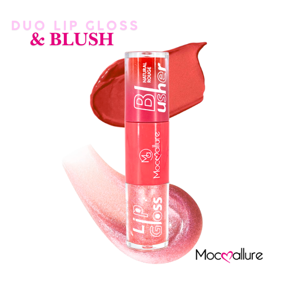 Brillo labial y blush líquido