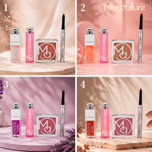 Set de Maquillaje Mocoallure Lip balm & Cheek elegance | 4 Piezas
