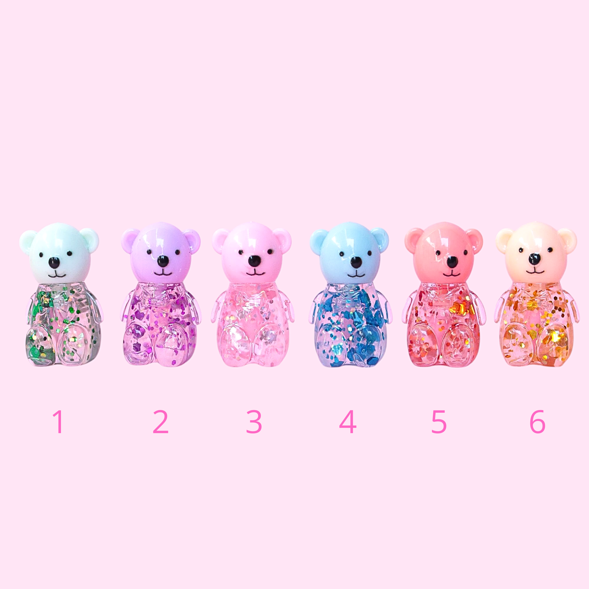 Lip Gloss Glitter en Set de 12 piezas. 6 colores - Mocoallure