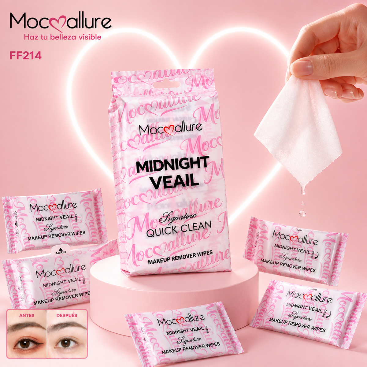 Toallitas Desmaquillantes MOCOALLURE FF214 –8 en 1