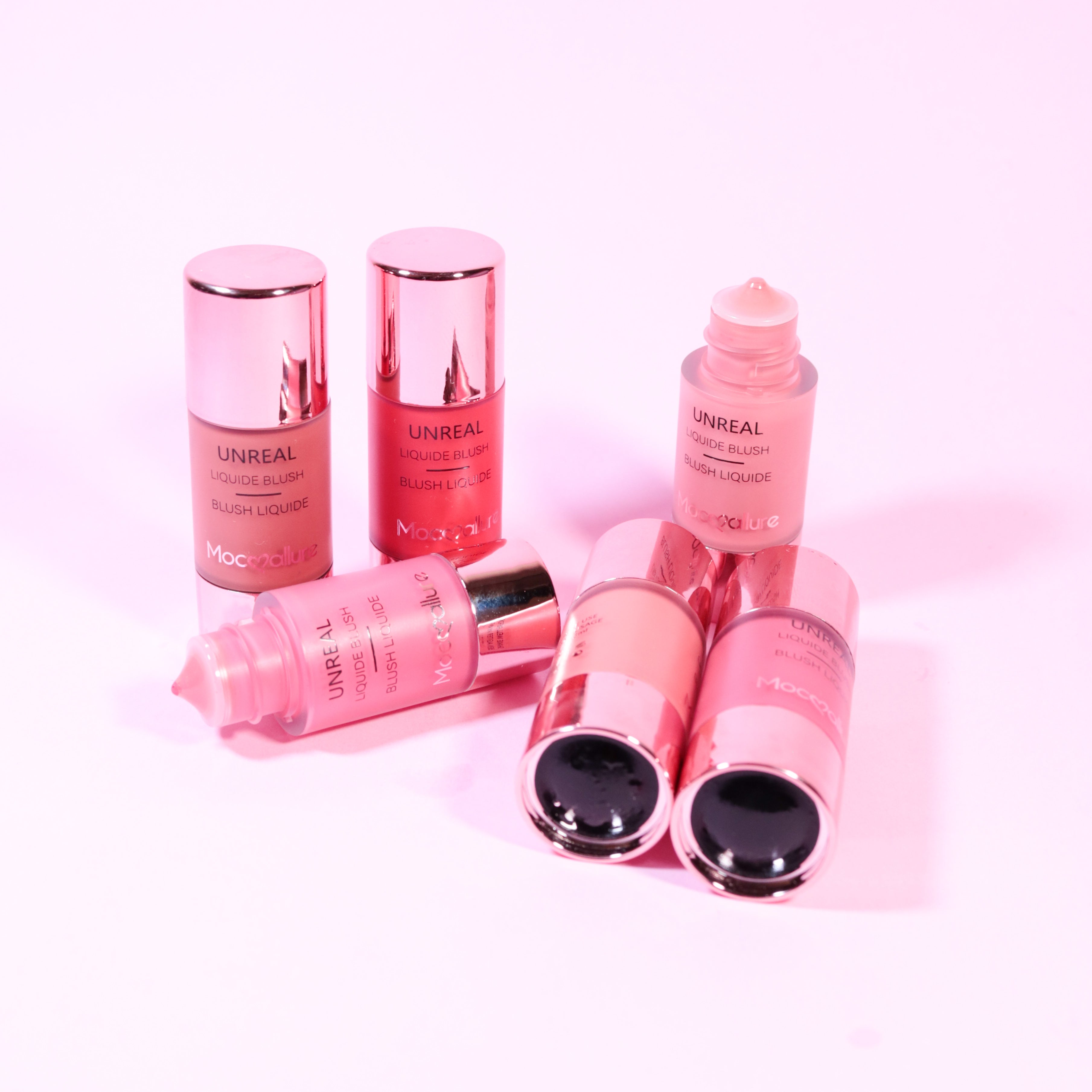 Rubor líquido dale color a tus mejillas, resistente al agua. 6 tonos. Mocoallure