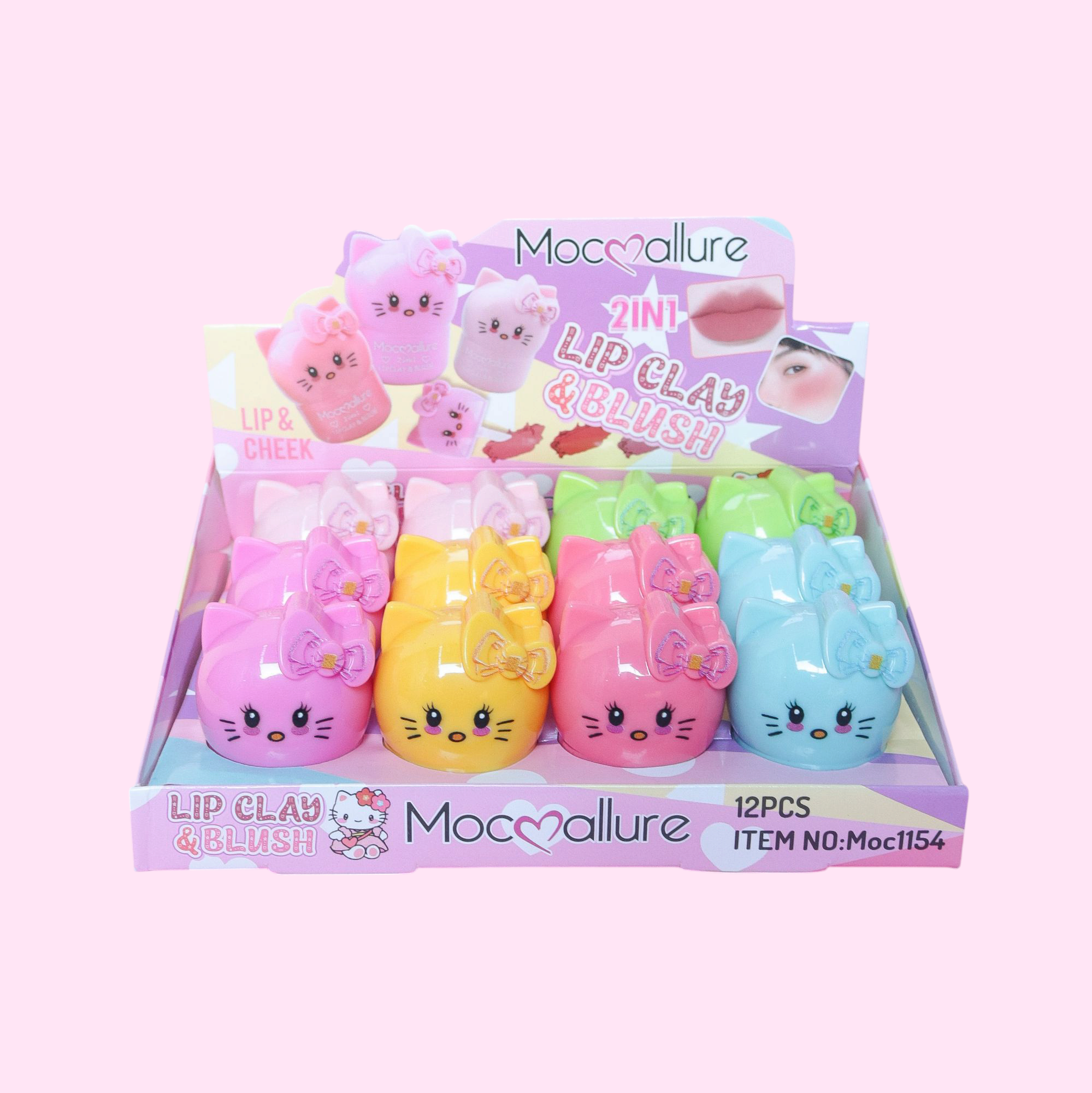Arcilla Labial y Rubor. 6 Colores. Mocoallure