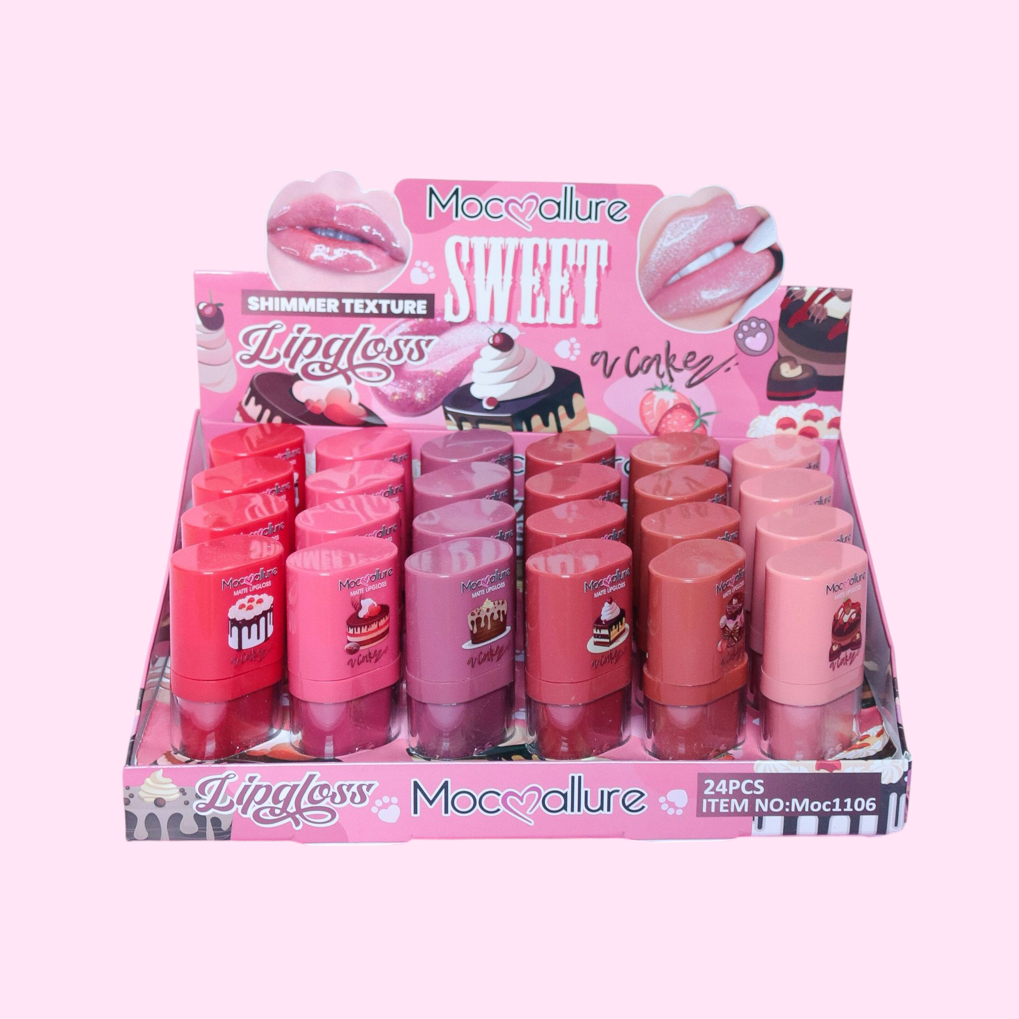 LipGloss – Textura Brillante. 6 Tonos. Mocoallure