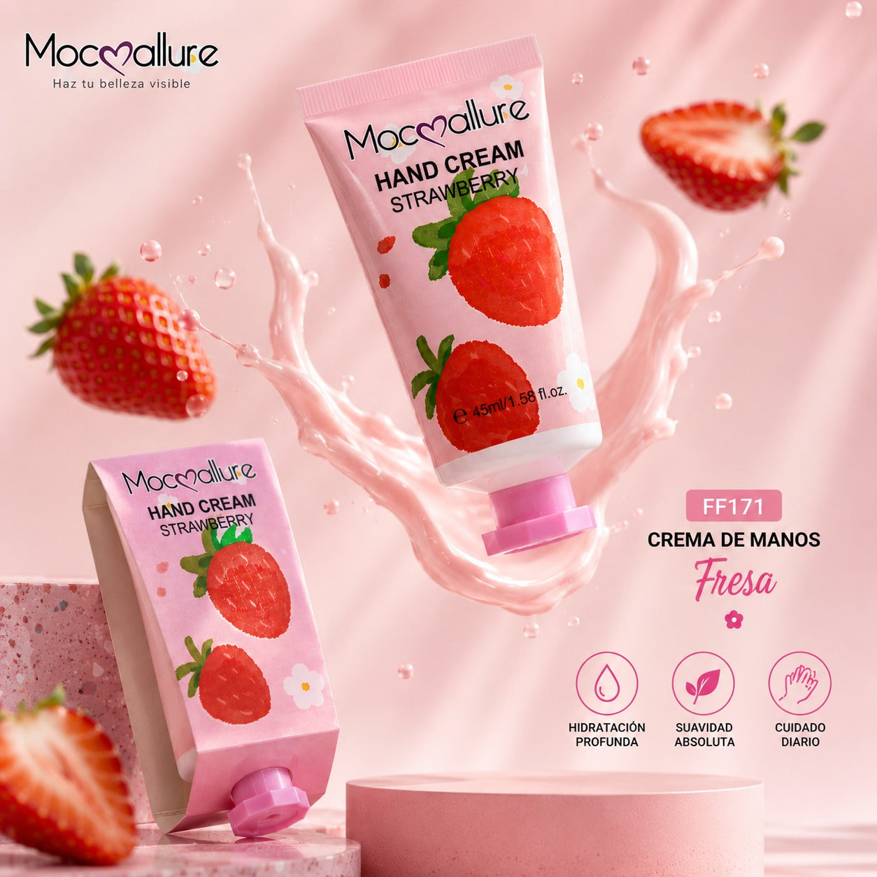 Crema para Manos Aromática Fresa
