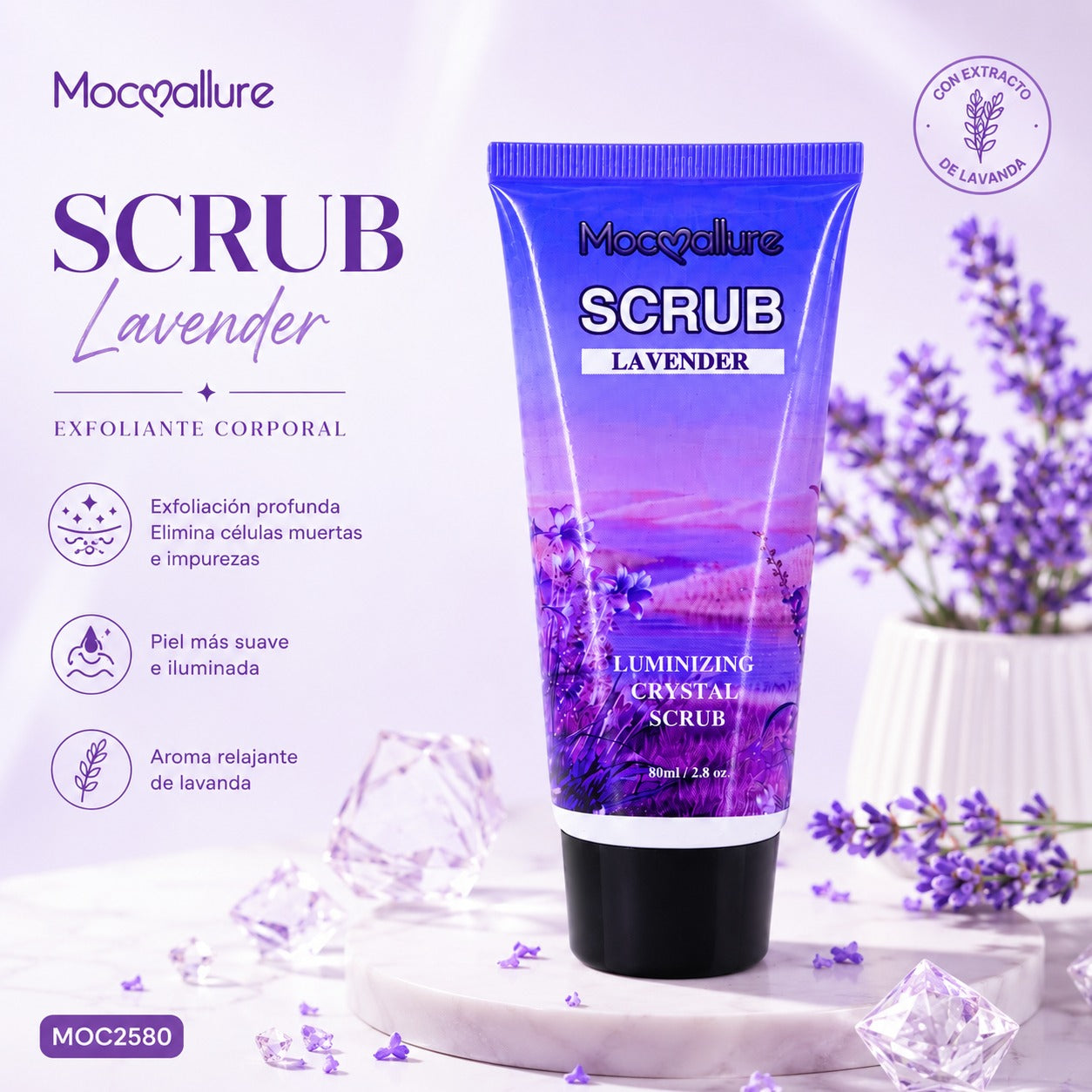 Scrub Exfoliante Hidratante para Manos con fragancia de larga duración