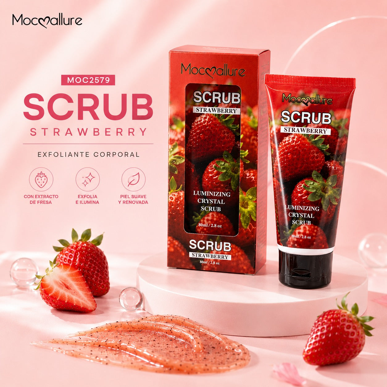Scrub Exfoliante Hidratante para Manos con fragancia de larga duración