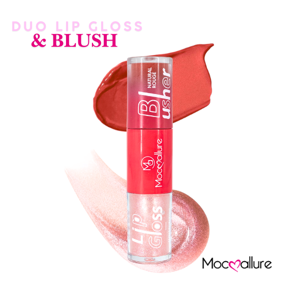 Brillo labial y blush líquido