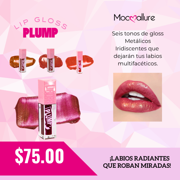Lifter Gloss Plump Chili Glam: Glos Metálico Iridiscente Aumenta labios
