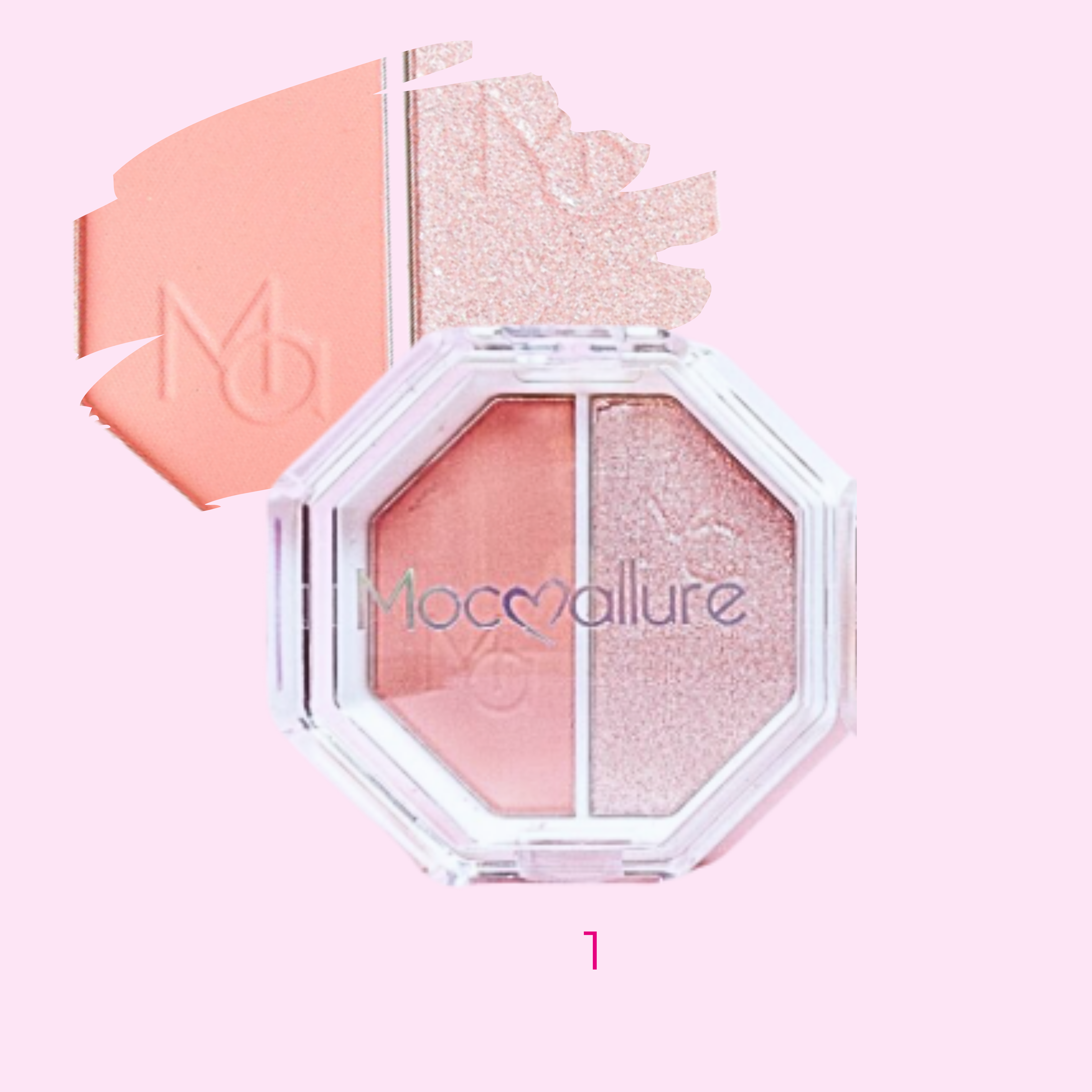 Rubor e iluminador. 2 en 1. Mocoallure