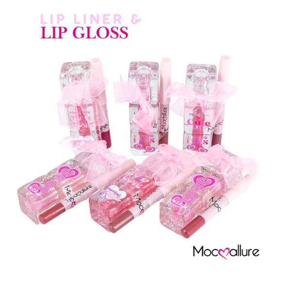 Set de Labios Mocoallure Princess | Lip Oil & Delineador de Corazón