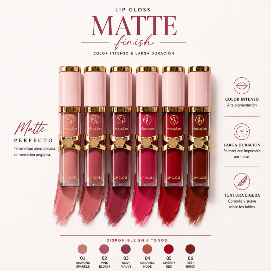 Labial Líquido Mate Moccolure Matte Finish | 6 Tonos