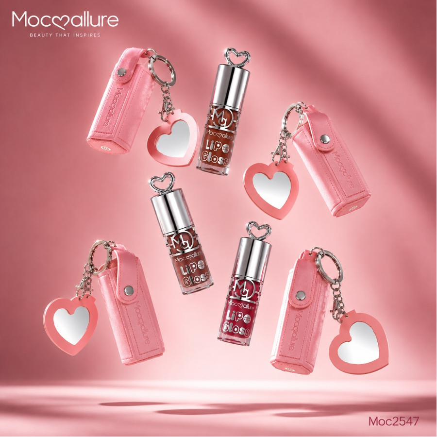 Lip Gloss con Funda Llavero