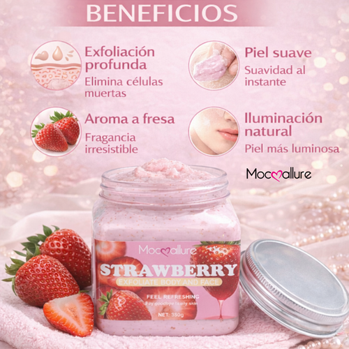 Exfoliante de Fresa 2 en 1 - Para Labios y Cuerpo