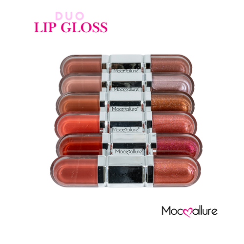 Gloss de Labios Dúo Mocoallure 2 en 1 | Acabado 3D y 6 Tonos