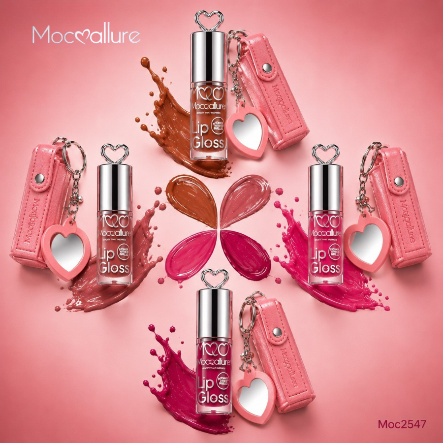 Lip Gloss con Funda Llavero