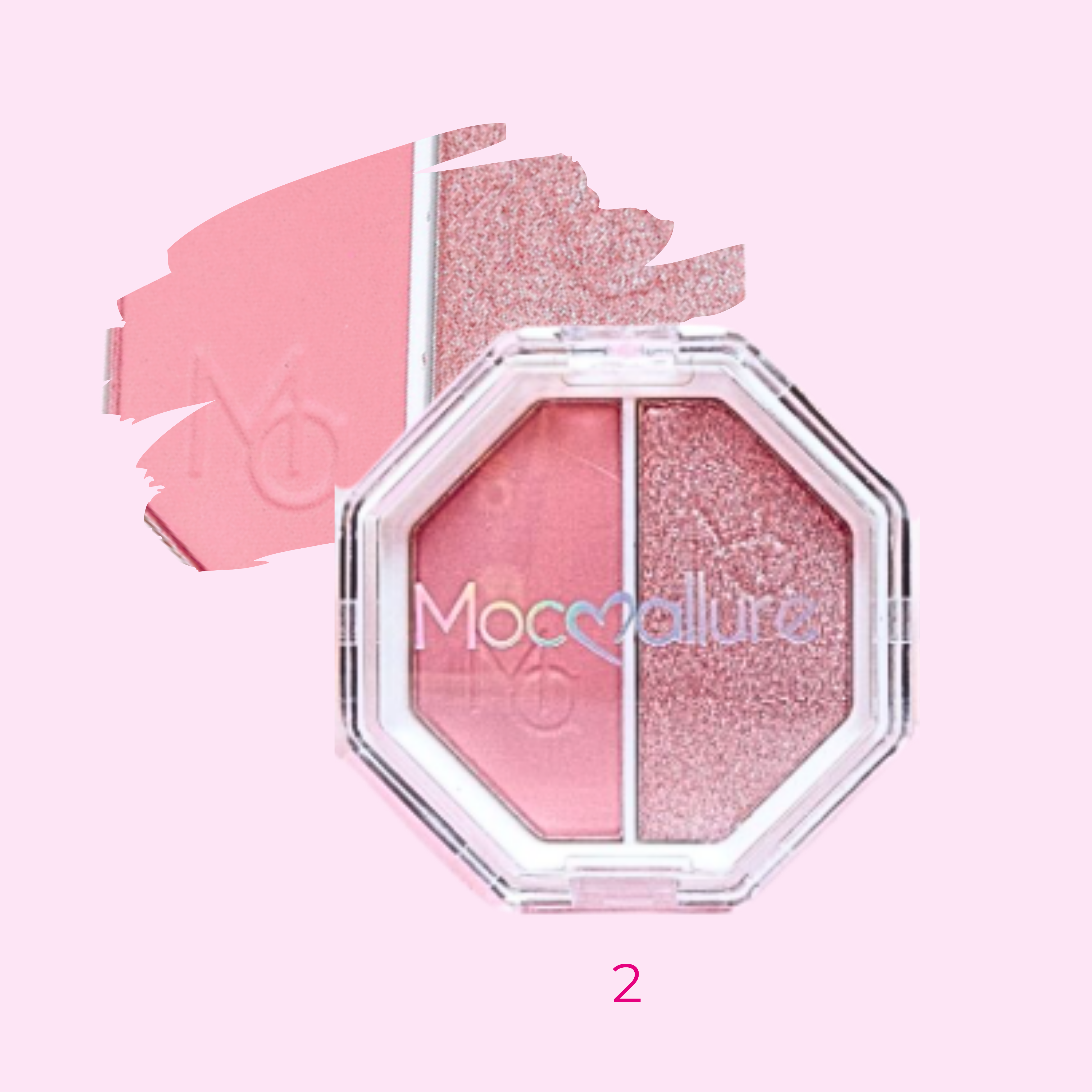 Rubor e iluminador. 2 en 1. Mocoallure