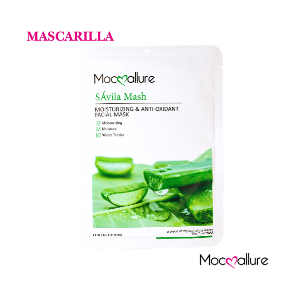 Mascarilla Facial de Aloe Vera SÁvila Mash 6pzas.