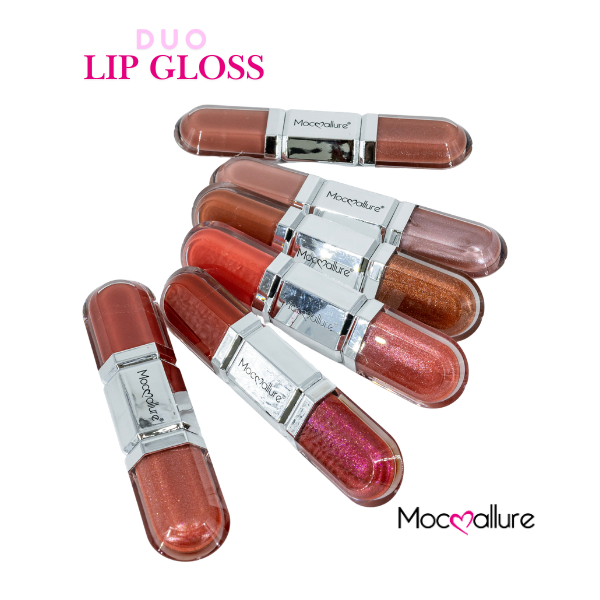 Gloss de Labios Dúo Mocoallure 2 en 1 | Acabado 3D y 6 Tonos