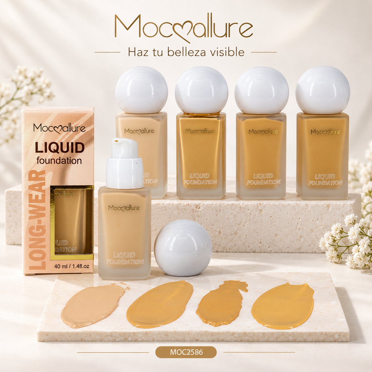 BASE DE MAQUILLAJE LONG-WEAR MOC2586