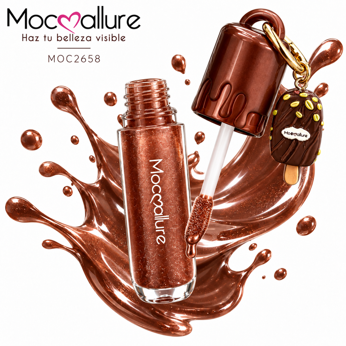 GLOSS+LLAVERO CHOCOLATE MOC2658
