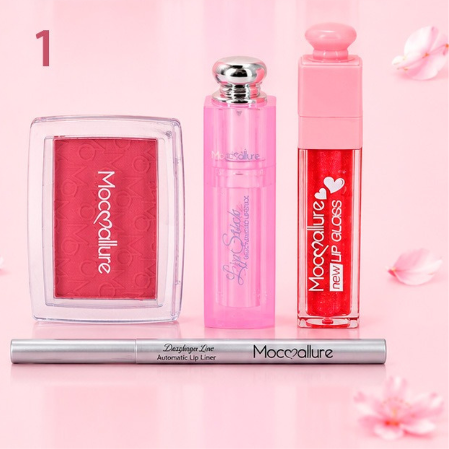 Set de Maquillaje Mocoallure Lip balm & Cheek Luxe | 4 Piezas