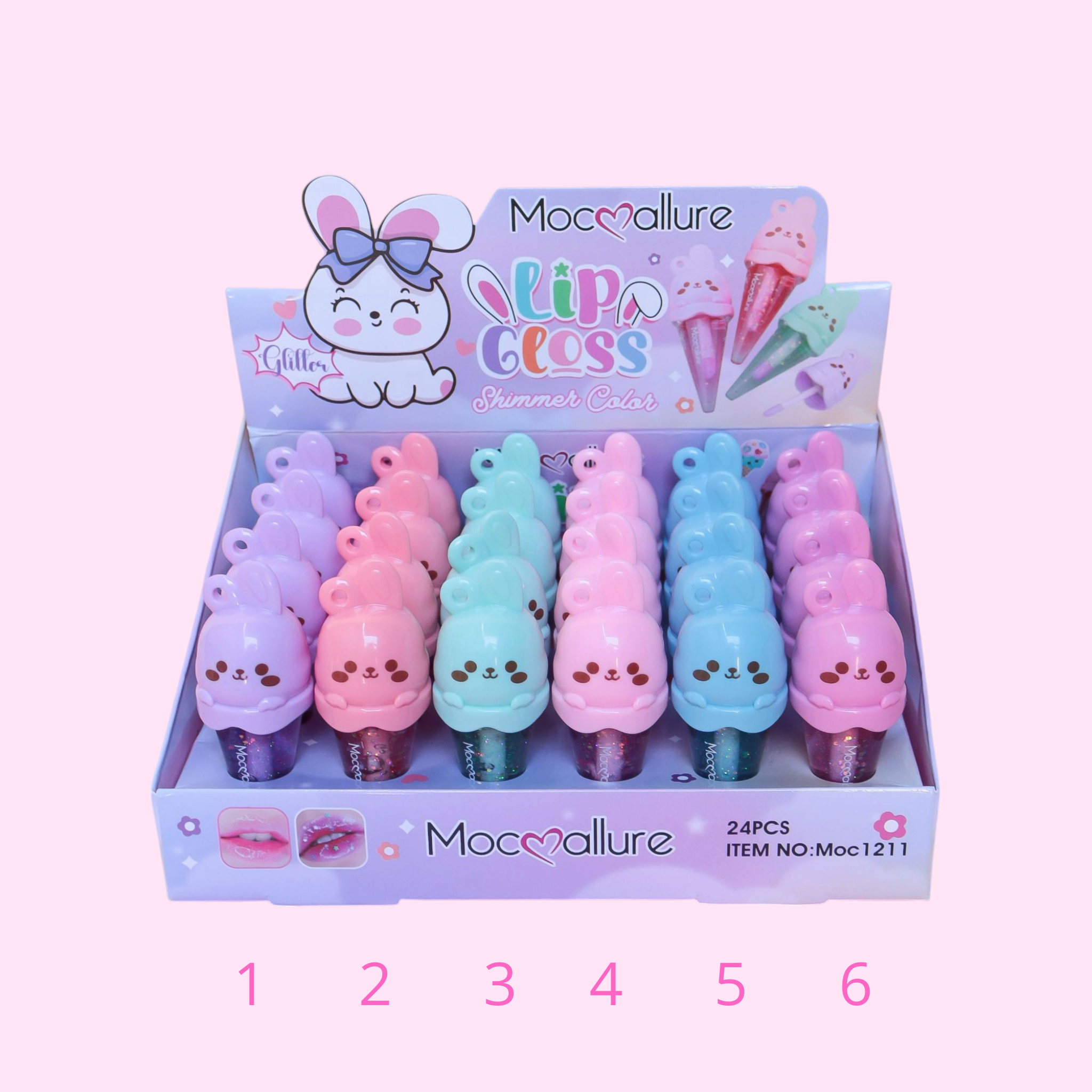 Lip Gloss – Efecto Luminoso y Sedoso. 6 Tonos. Mocoallure