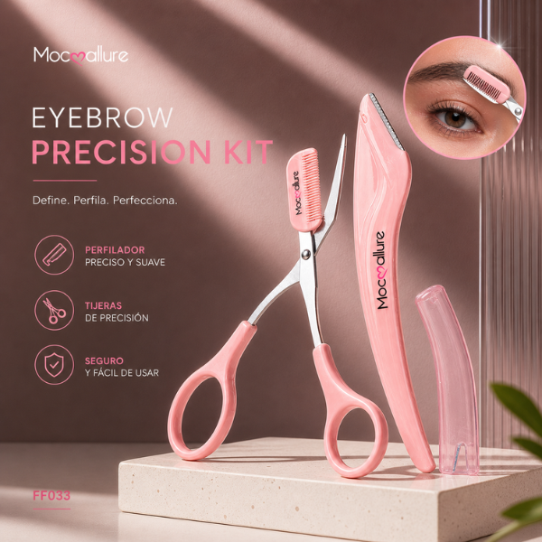 Kit de Cejas Mocoallure Tijeras con peine y Perfilador Eyebrow Precision