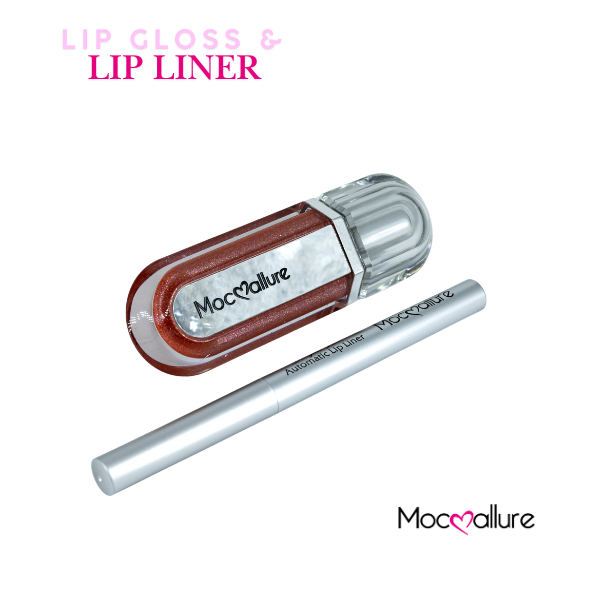 Kit de Labios Mocoallure 2 en 1  Lip Gloss & Delineador Bright Mirror