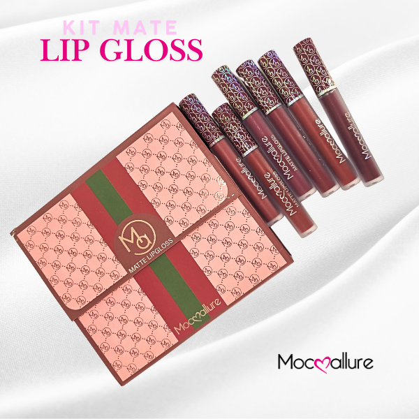 Kit Lip Gloss Matte 6 tonos tintos