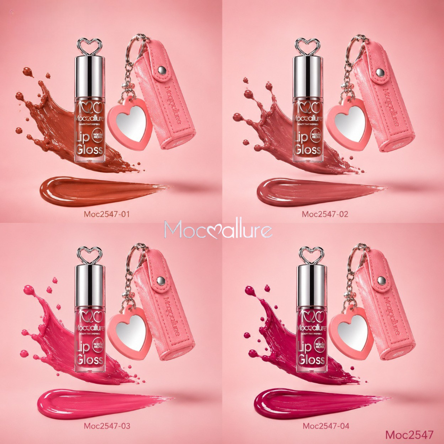Lip Gloss con Funda Llavero