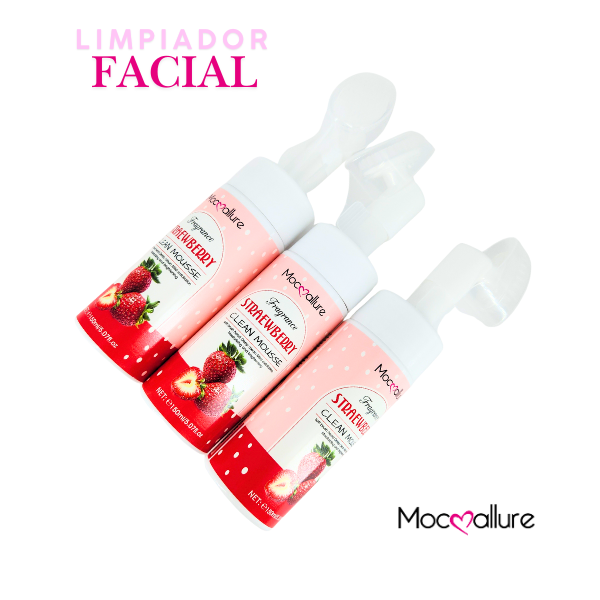 Espuma Limpiadora facial con Fresa