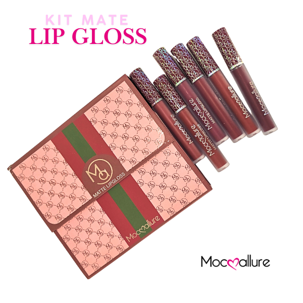 Kit Lip Gloss Matte 6 tonos tintos