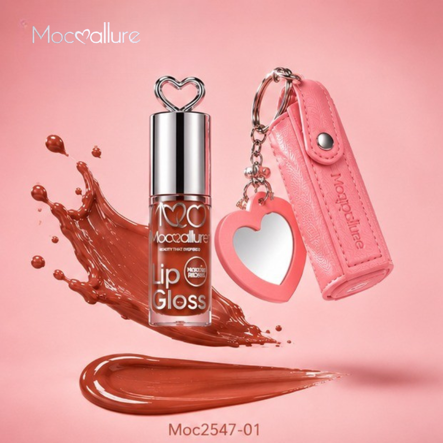 Lip Gloss con Funda Llavero