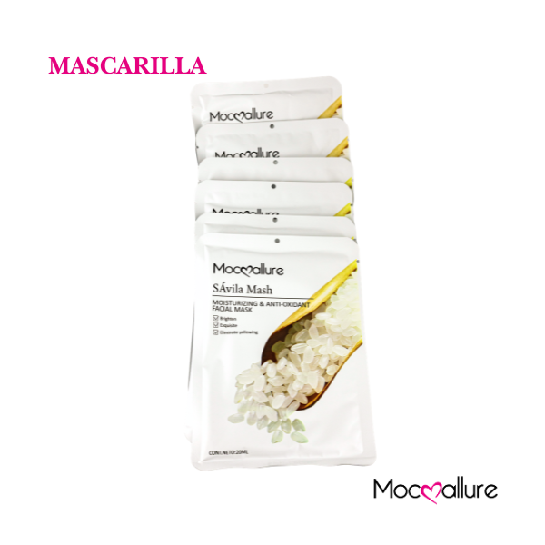 Mascarilla Facial de Arroz SÁvila Mash 6pzas