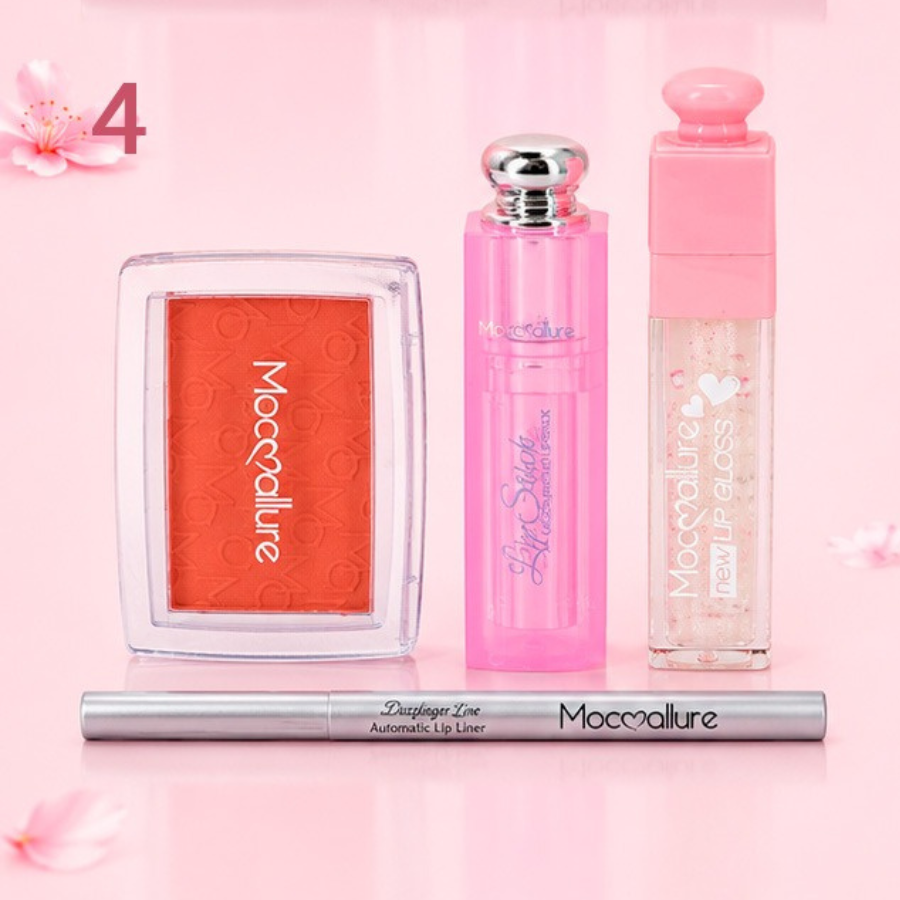 Set de Maquillaje Mocoallure Lip balm & Cheek Luxe | 4 Piezas