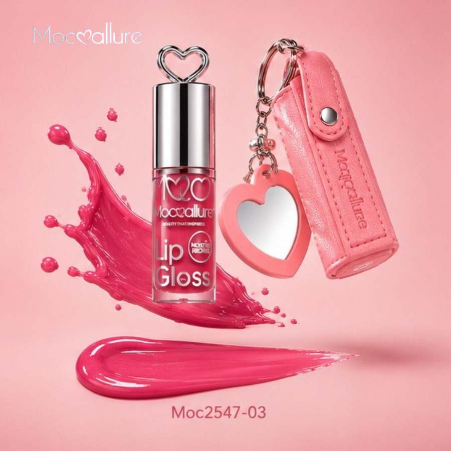 Lip Gloss con Funda Llavero